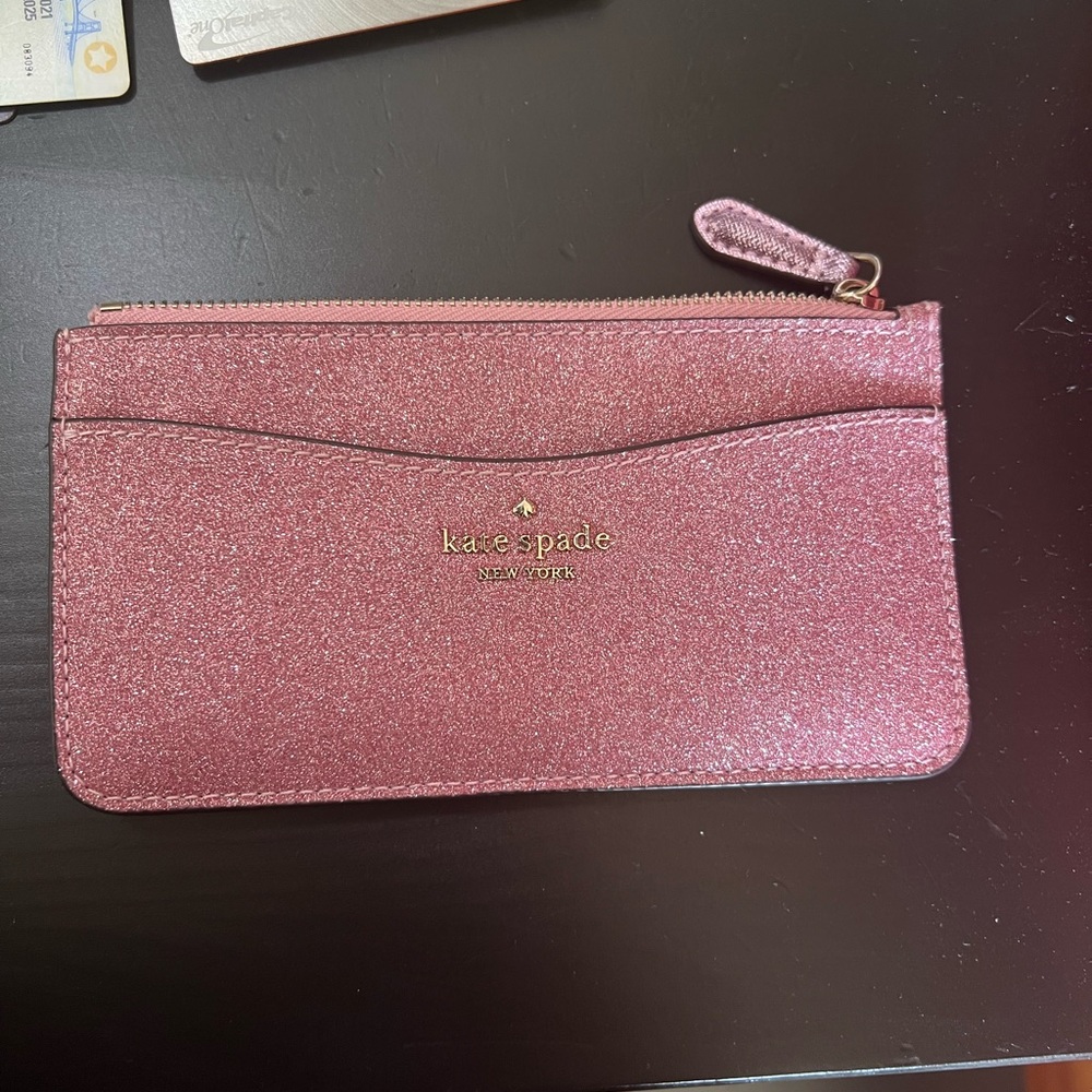 Kate spade glitter card holder